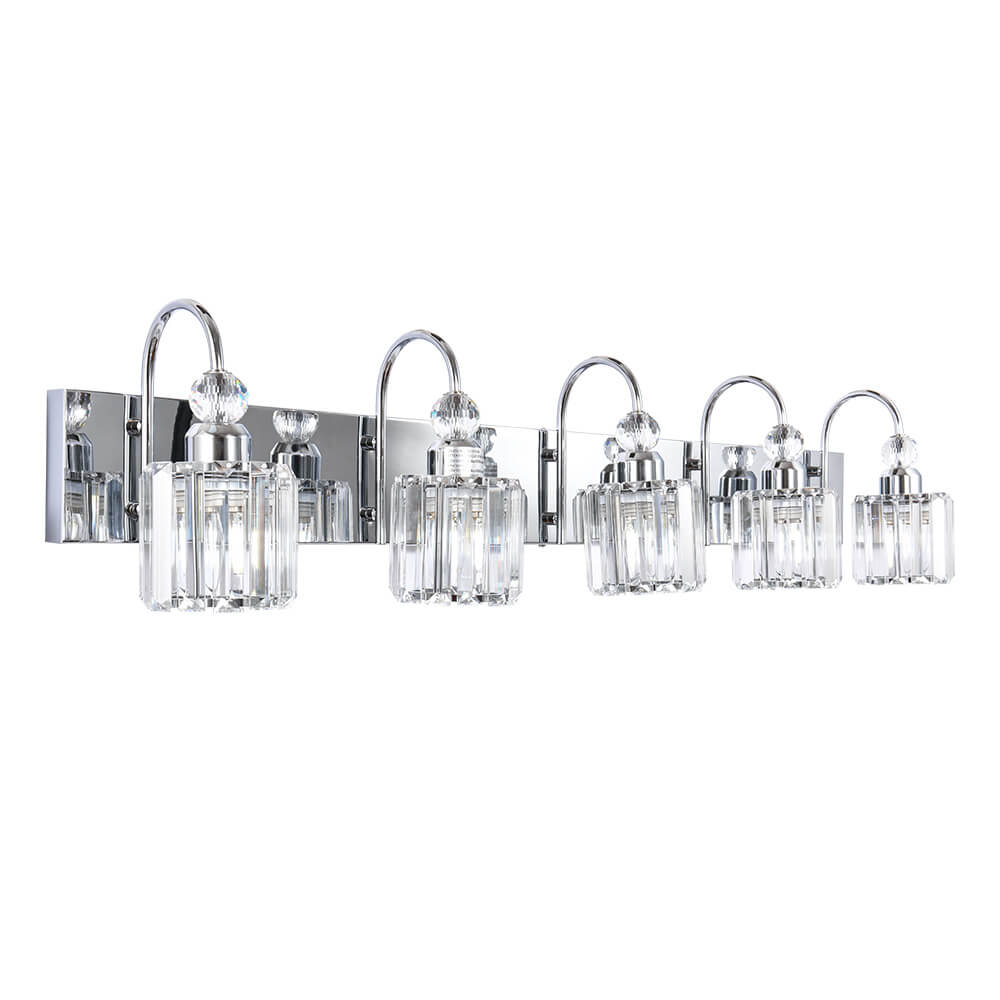 Ogon Modern Crystal Vanity Wall Sconce - Lamp Copper