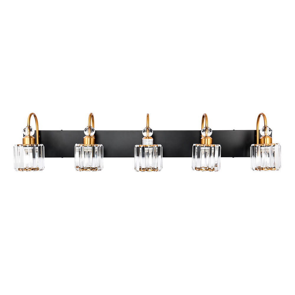 Ogon Modern Crystal Vanity Wall Sconce - Lamp Copper