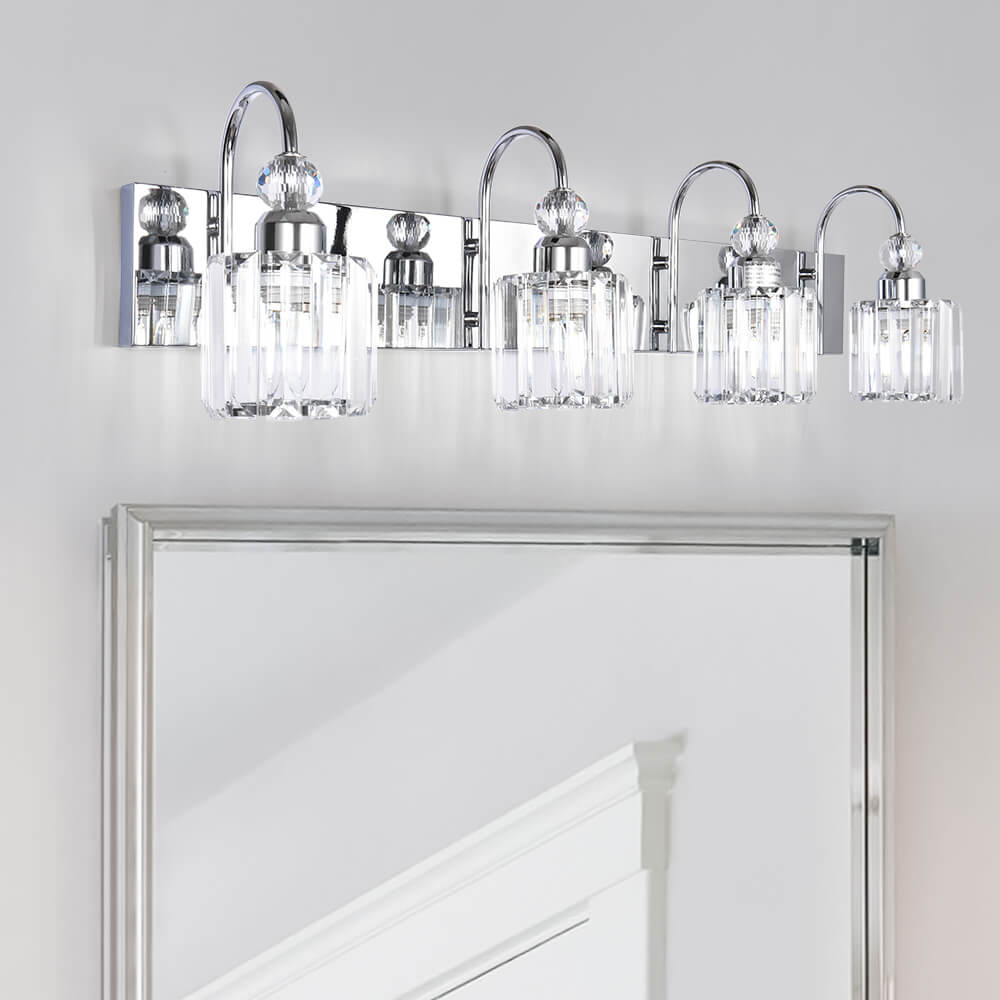 Ogon Modern Crystal Vanity Wall Sconce - Lamp Copper