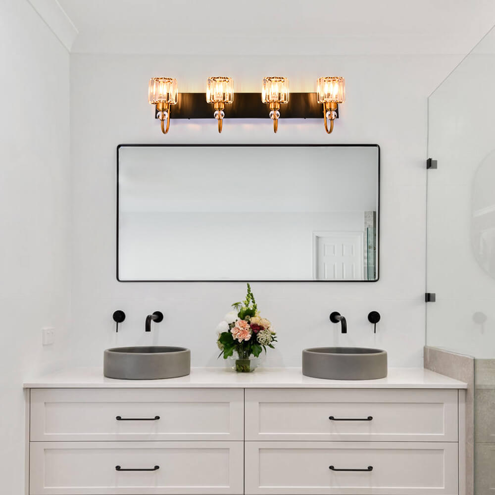 Ogon Modern Crystal Vanity Wall Sconce - Lamp Copper