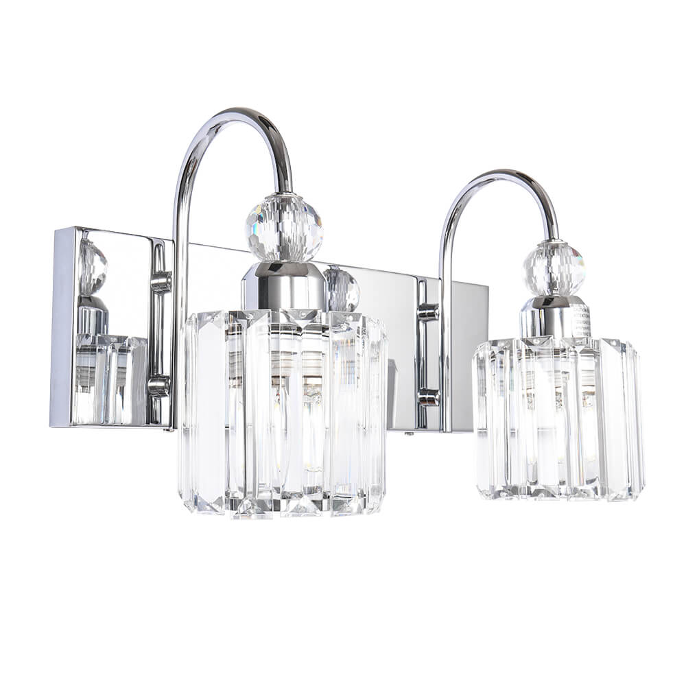 Ogon Modern Crystal Vanity Wall Sconce - Lamp Copper