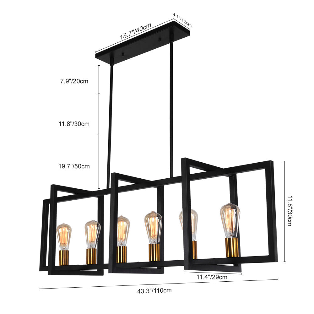 Quell Modern Farmhouse Metal Chandelier - Lamp Copper