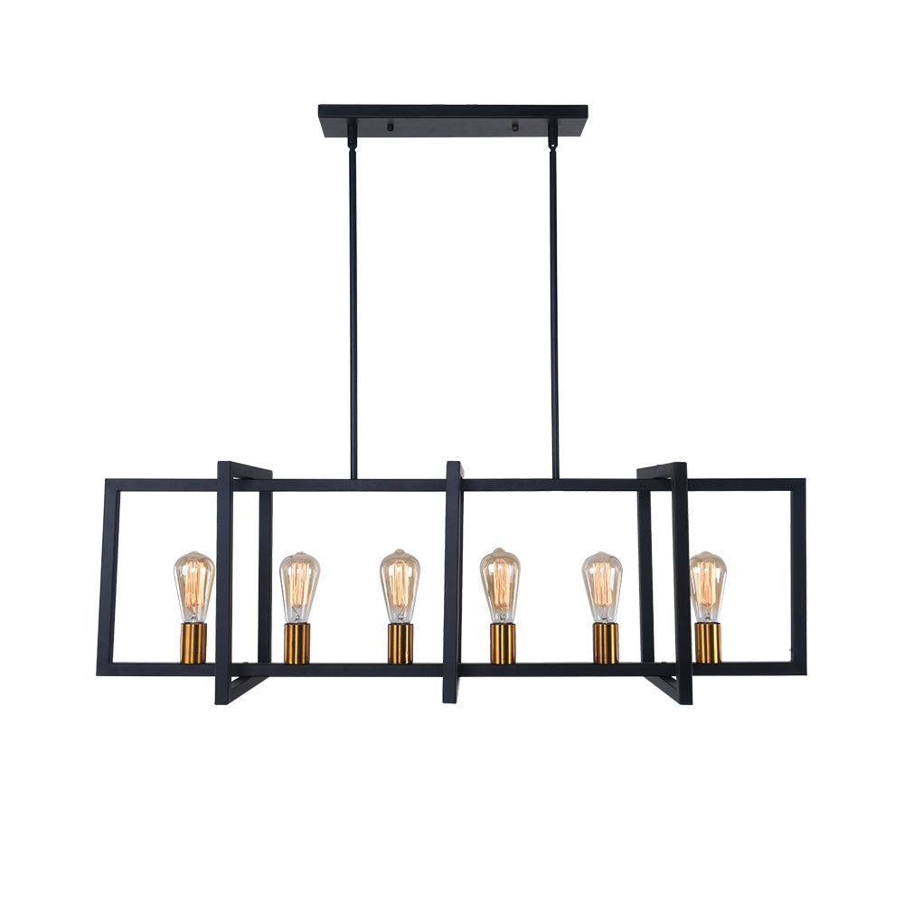 Quell Modern Farmhouse Metal Chandelier - Lamp Copper