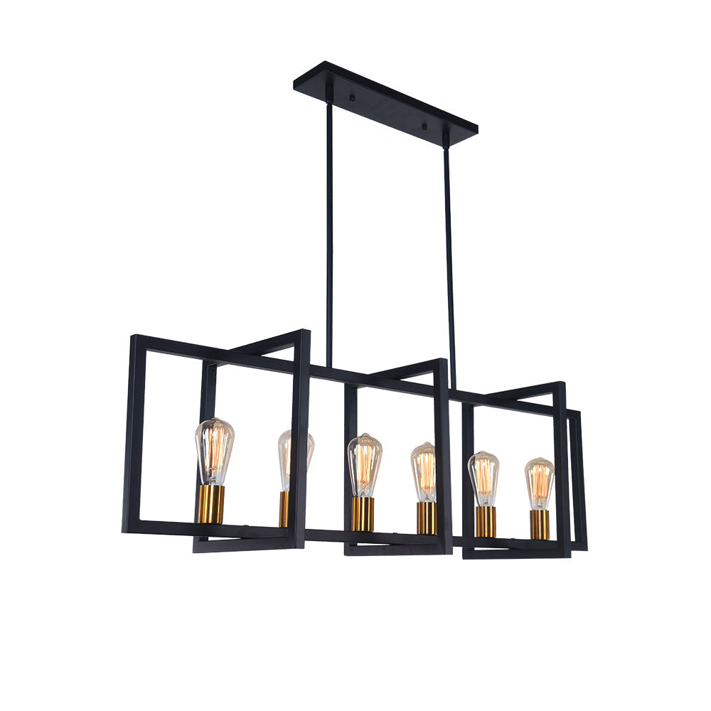 Quell Modern Farmhouse Metal Chandelier - Lamp Copper