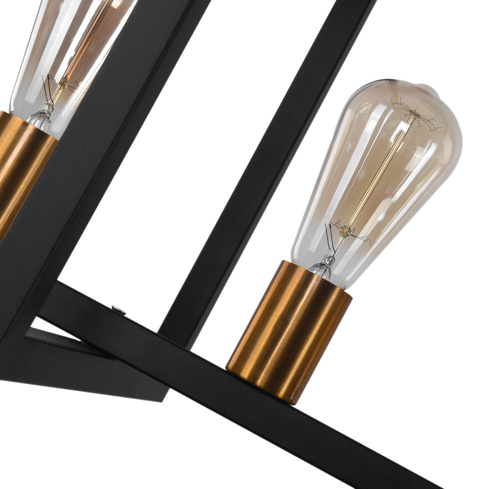 Quell Modern Farmhouse Metal Chandelier - Lamp Copper