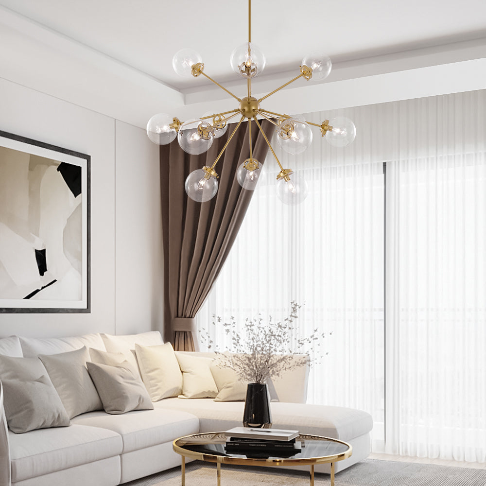 Boreal Modern Sputnik Metal Chandelier - Lamp Copper