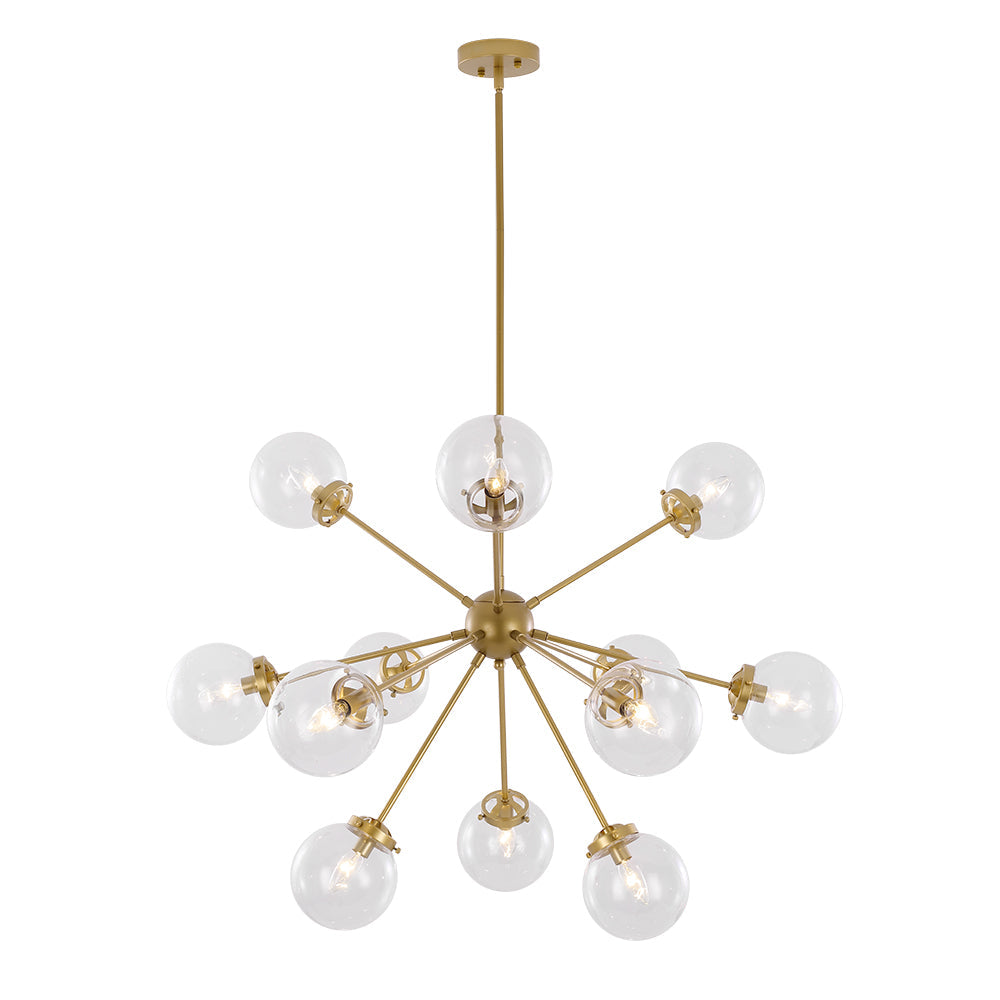 Boreal Modern Sputnik Metal Chandelier - Lamp Copper