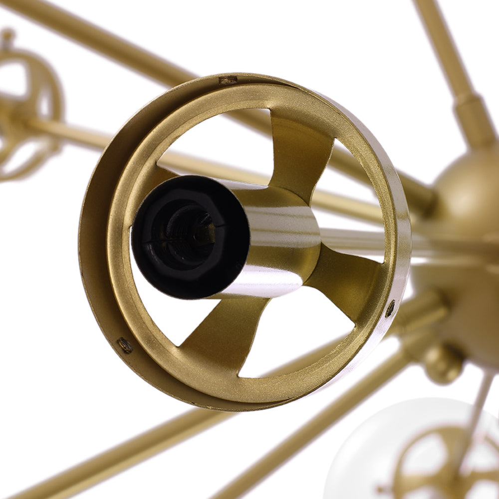 Boreal Modern Sputnik Metal Chandelier - Lamp Copper