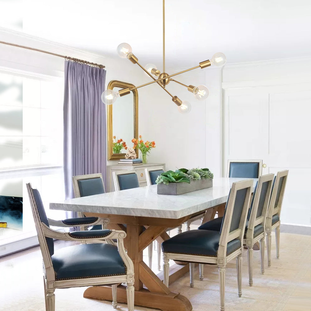 Varde Modern Sputnik Metal Chandelier - Lamp Copper