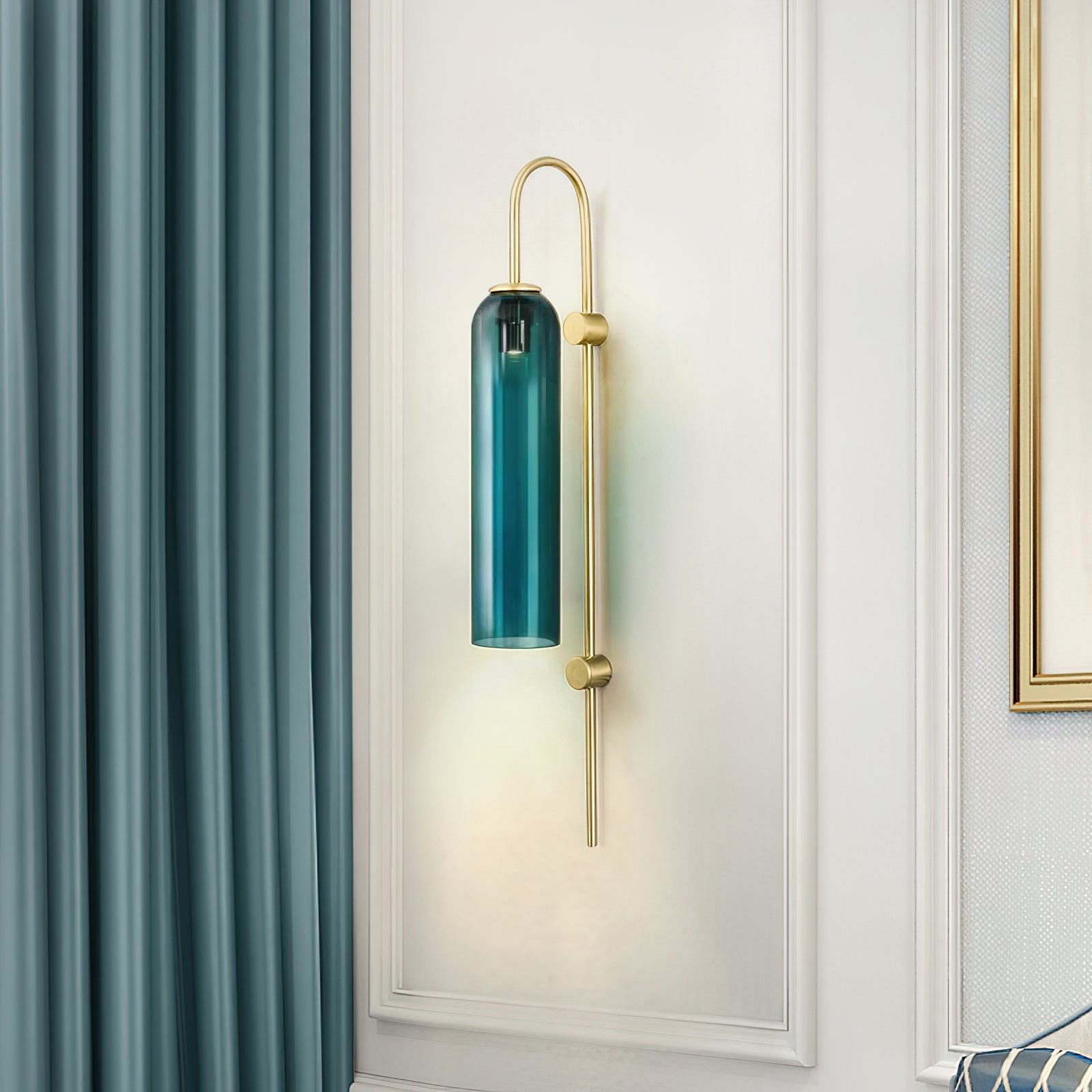 Anoriel Modern Minimalist Metal Glass Wall Lamp - Lamp Copper