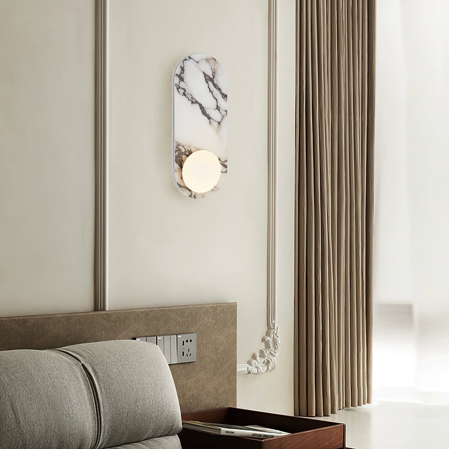 Avi Marble Wall Lamp - Lamp Copper