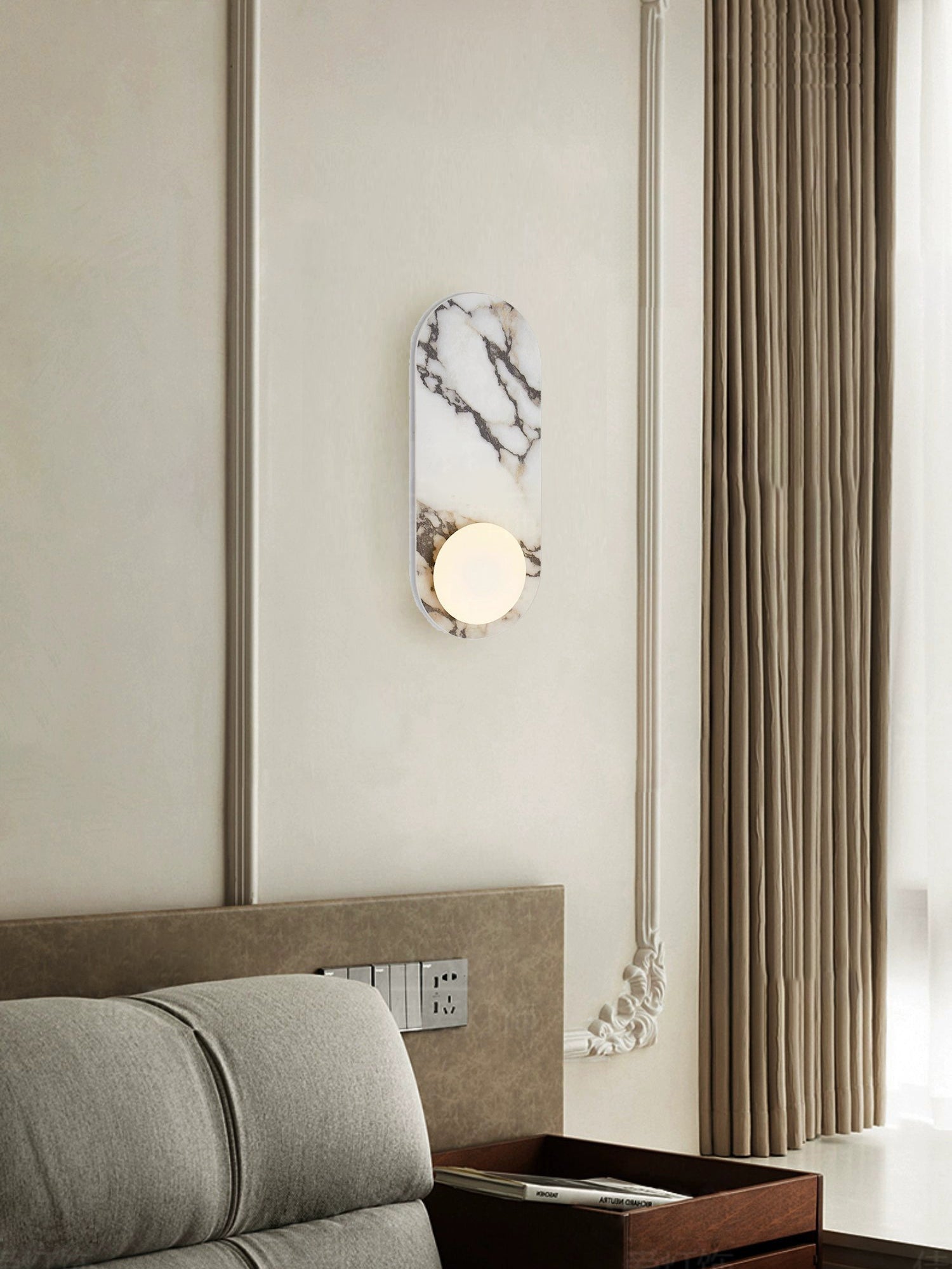 Avi Marble Wall Lamp - Lamp Copper