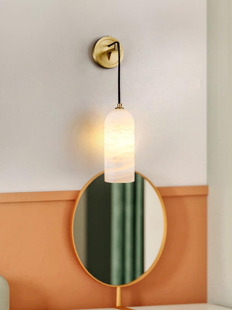 Vaelara Pendant Alabaster Wall Light - Lamp Copper