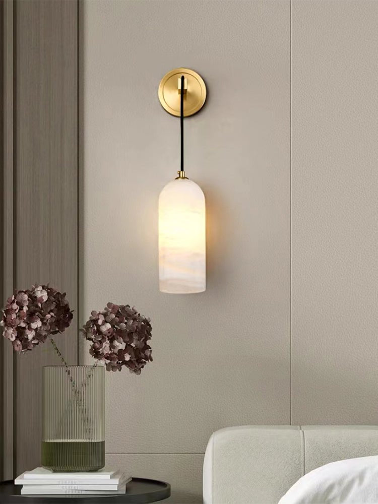 Vaelara Pendant Alabaster Wall Light - Lamp Copper