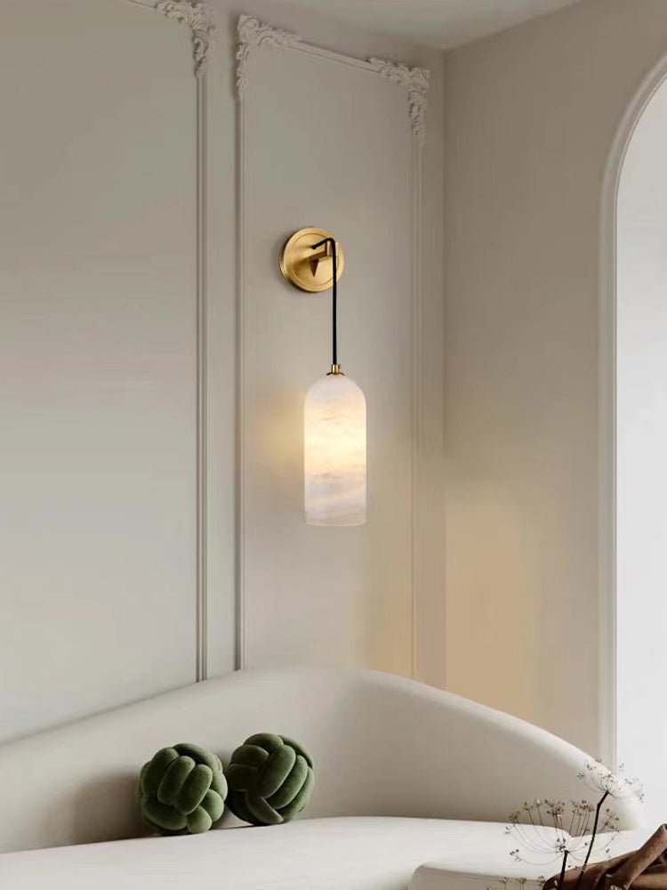Vaelara Pendant Alabaster Wall Light - Lamp Copper