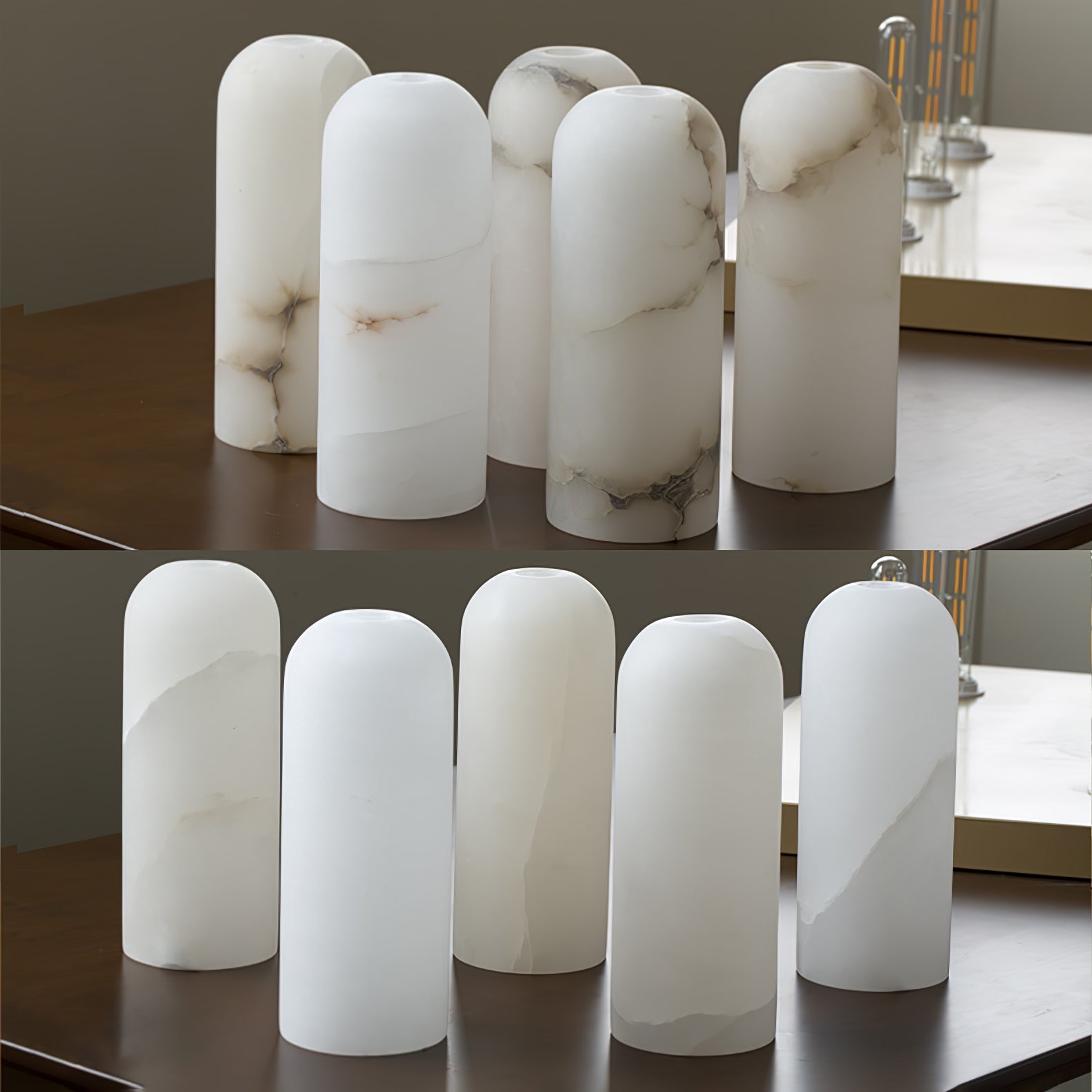 Vaelara Pendant Alabaster Wall Light - Lamp Copper
