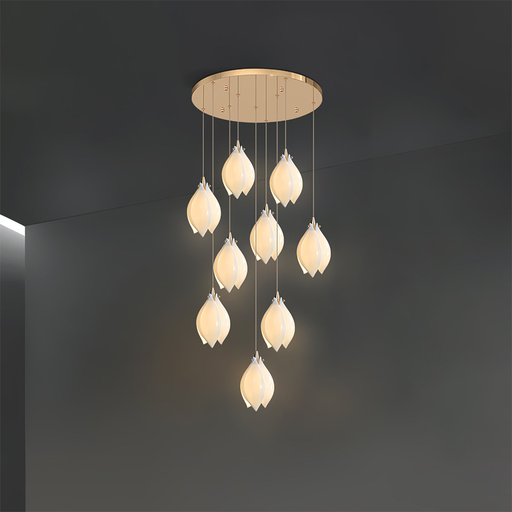 Olivia Luxury Metal Ceramic Pendant Light Living Room Bedroom - Lamp Copper