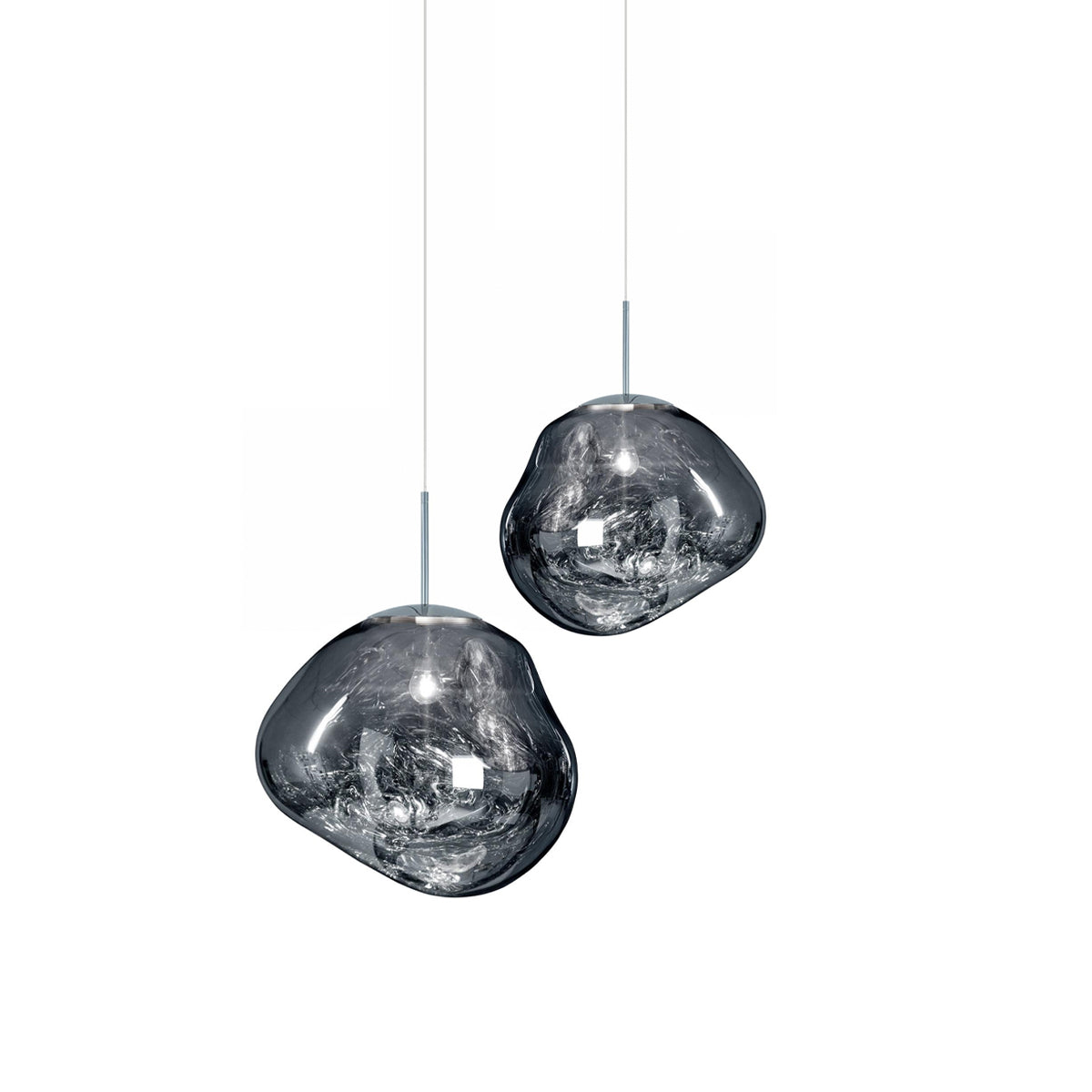 Solara Pendant Lamp Blown Glass Irregular Cluster Sculptural - Lamp Copper
