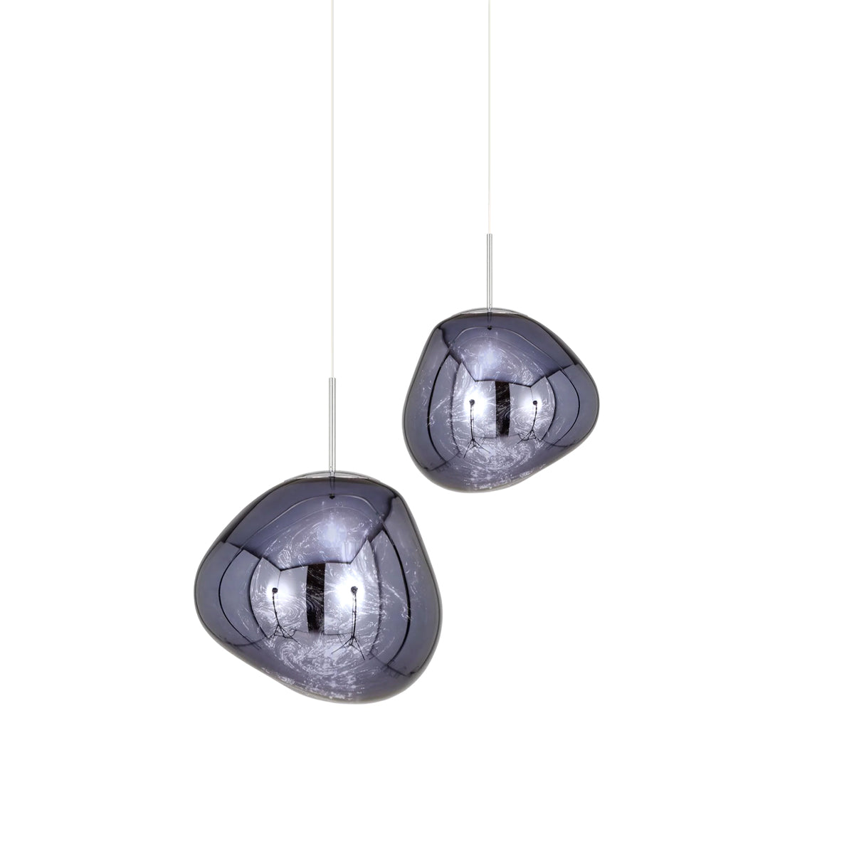Solara Pendant Lamp Blown Glass Irregular Cluster Sculptural - Lamp Copper