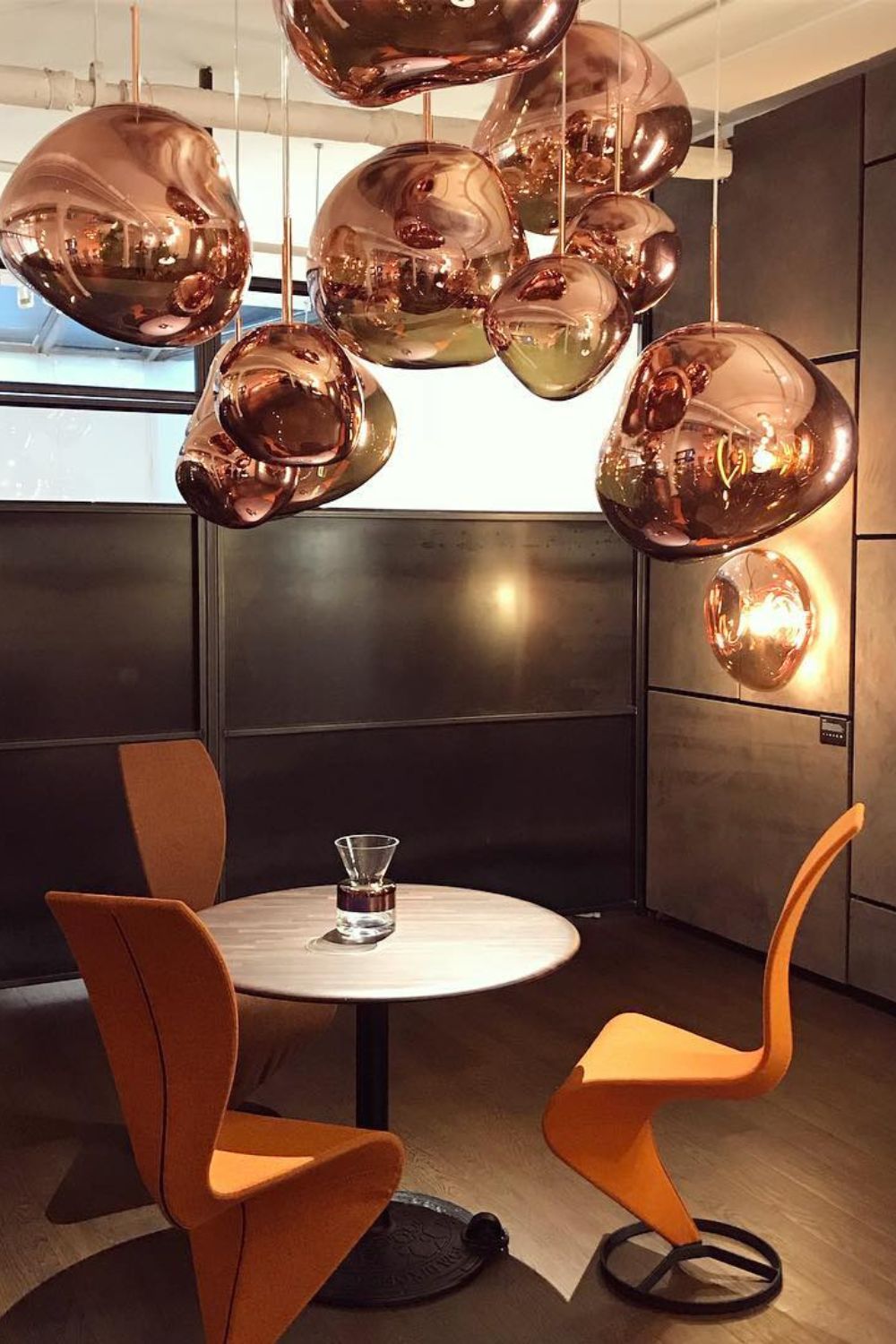 Solara Pendant Lamp Blown Glass Irregular Cluster Sculptural - Lamp Copper