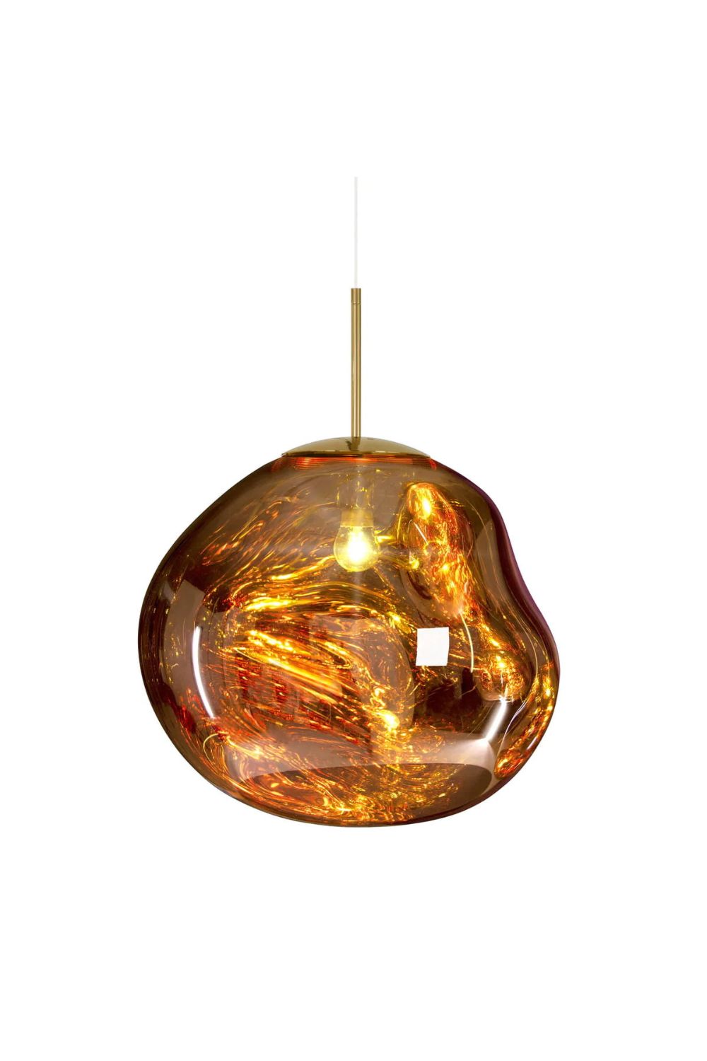Solara Pendant Lamp Blown Glass Irregular Cluster Sculptural - Lamp Copper
