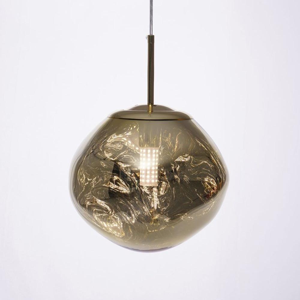 Solara Pendant Lamp Blown Glass Irregular Cluster Sculptural - Lamp Copper