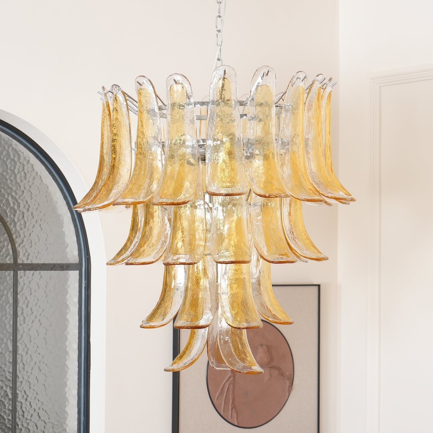 Kelly Murano Glass Chandeliers - Lamp Copper