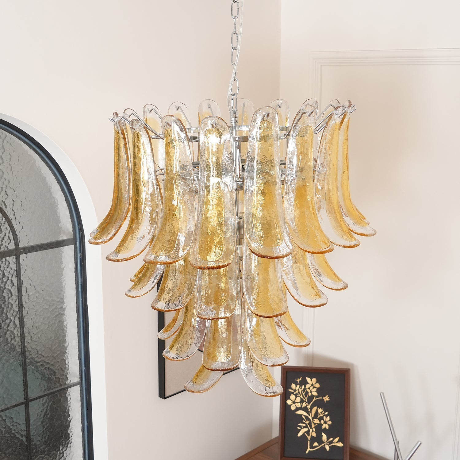 Kelly Murano Glass Chandeliers - Lamp Copper