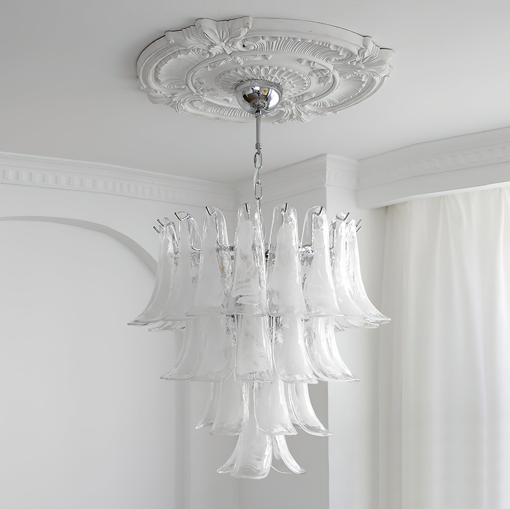 Kelly Murano Glass Chandeliers - Lamp Copper