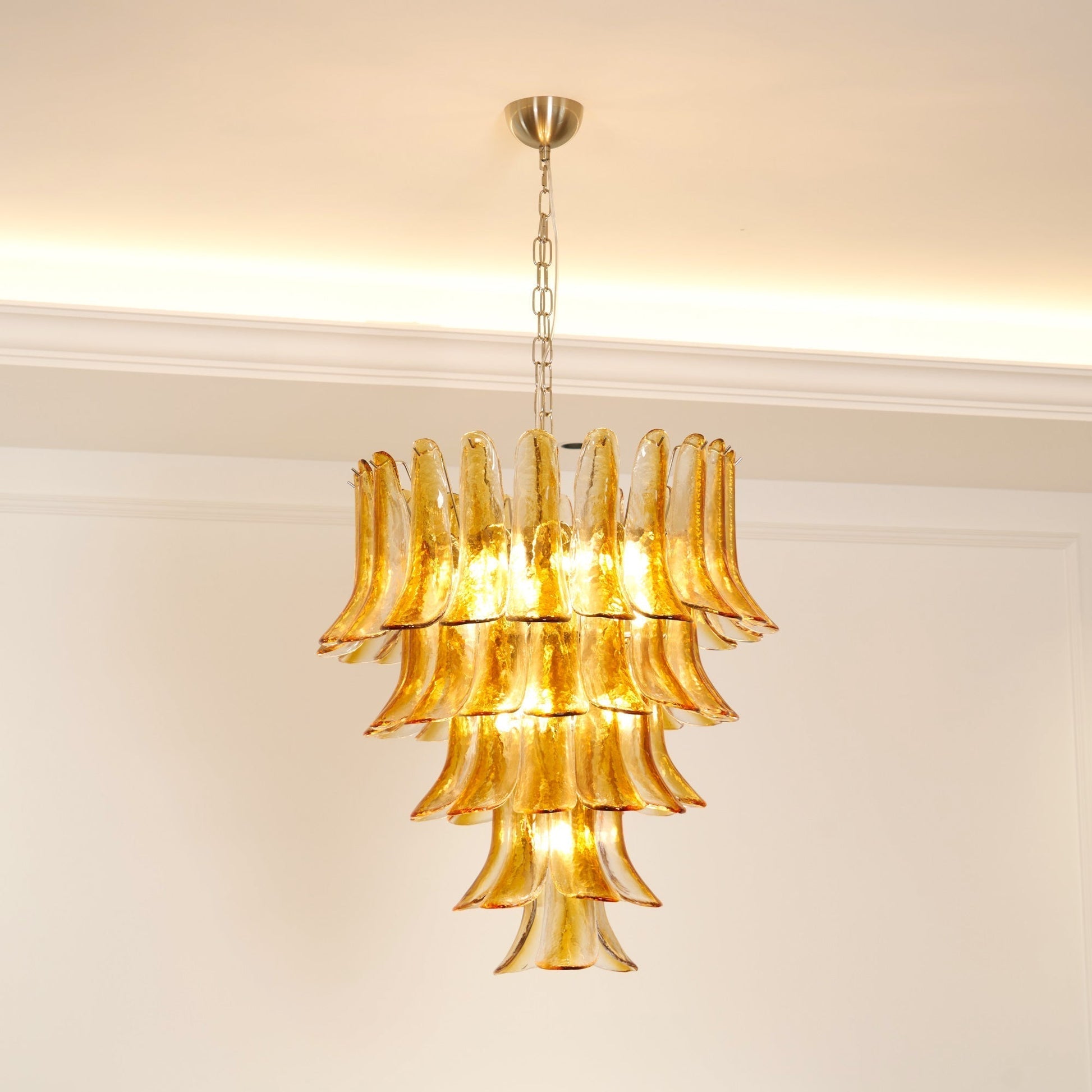 Kelly Murano Glass Chandeliers - Lamp Copper