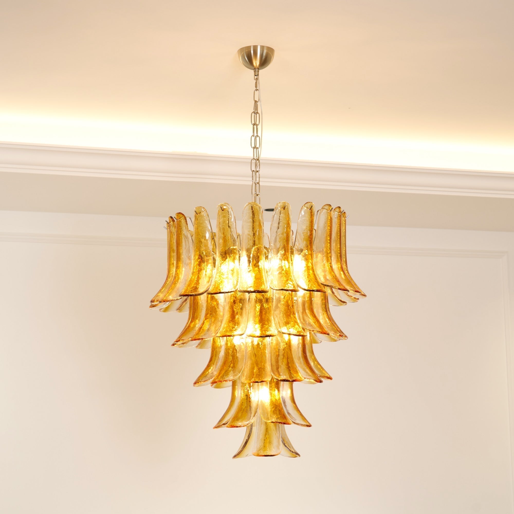 Kelly Murano Glass Chandeliers - Lamp Copper