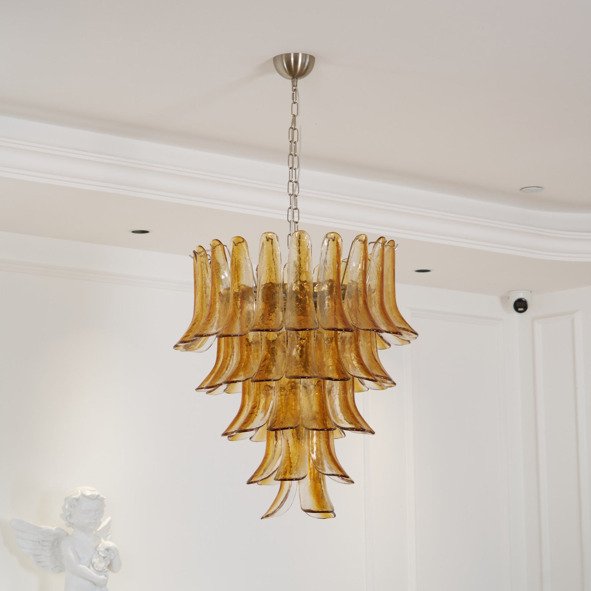 Kelly Murano Glass Chandeliers - Lamp Copper
