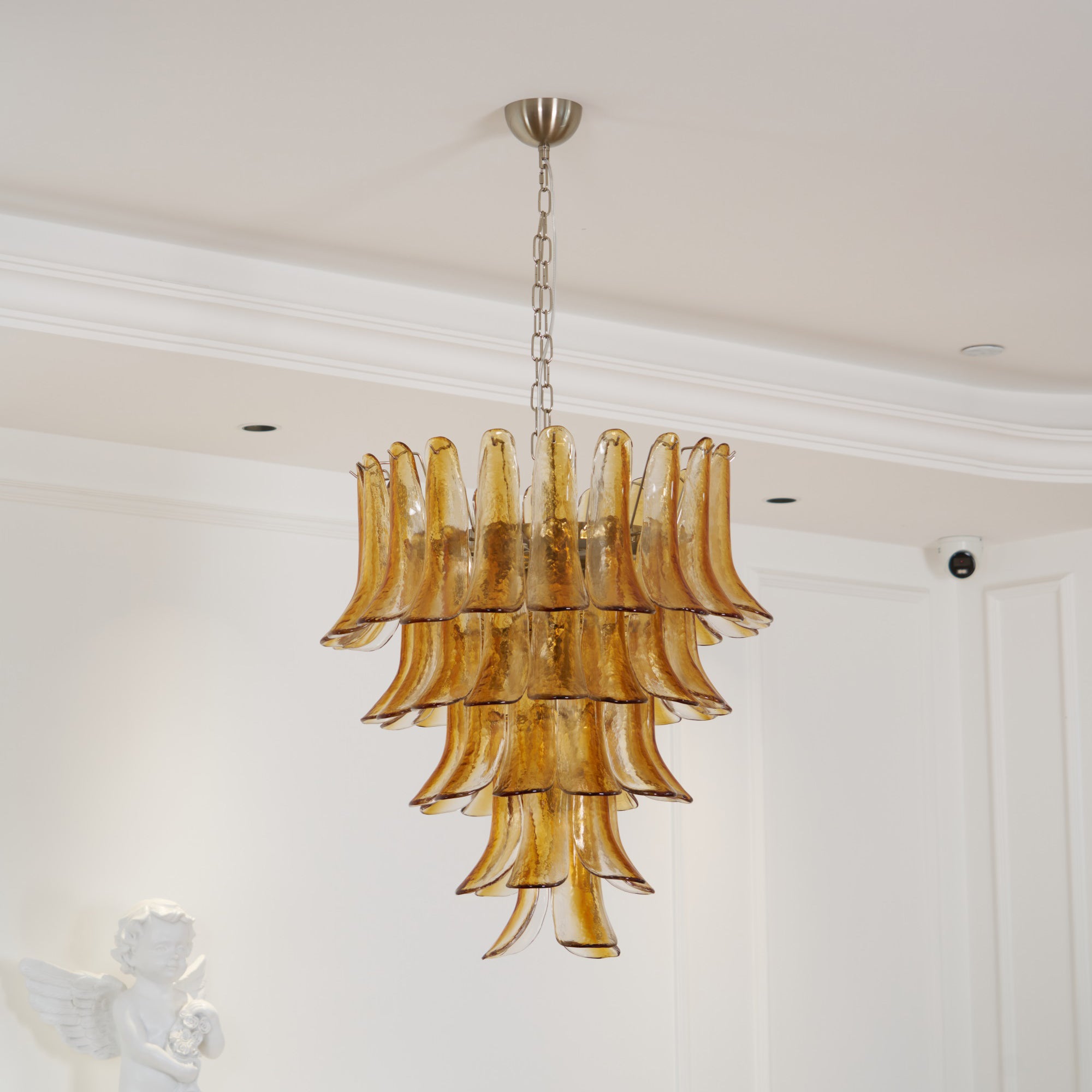 Kelly Murano Glass Chandeliers - Lamp Copper