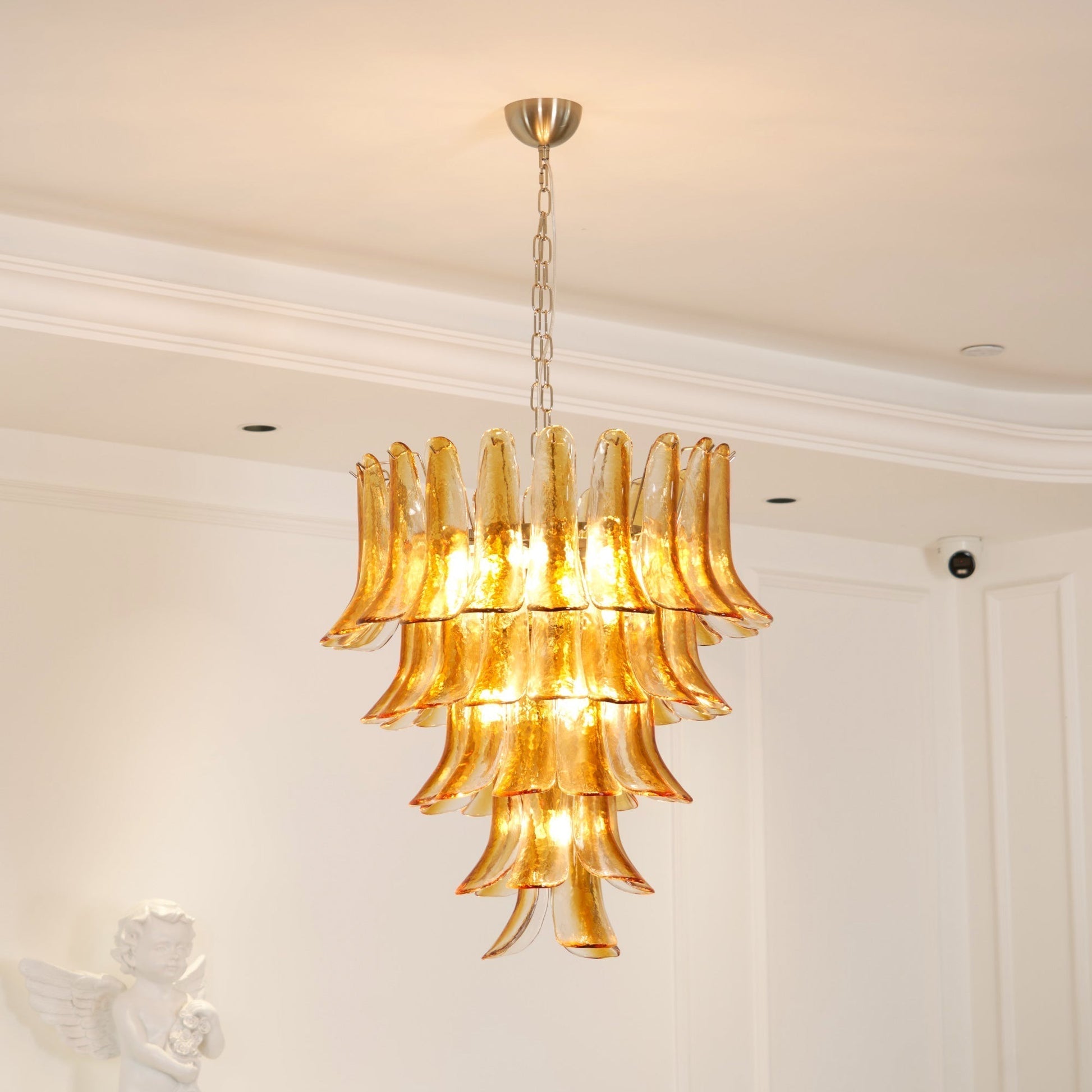 Kelly Murano Glass Chandeliers - Lamp Copper