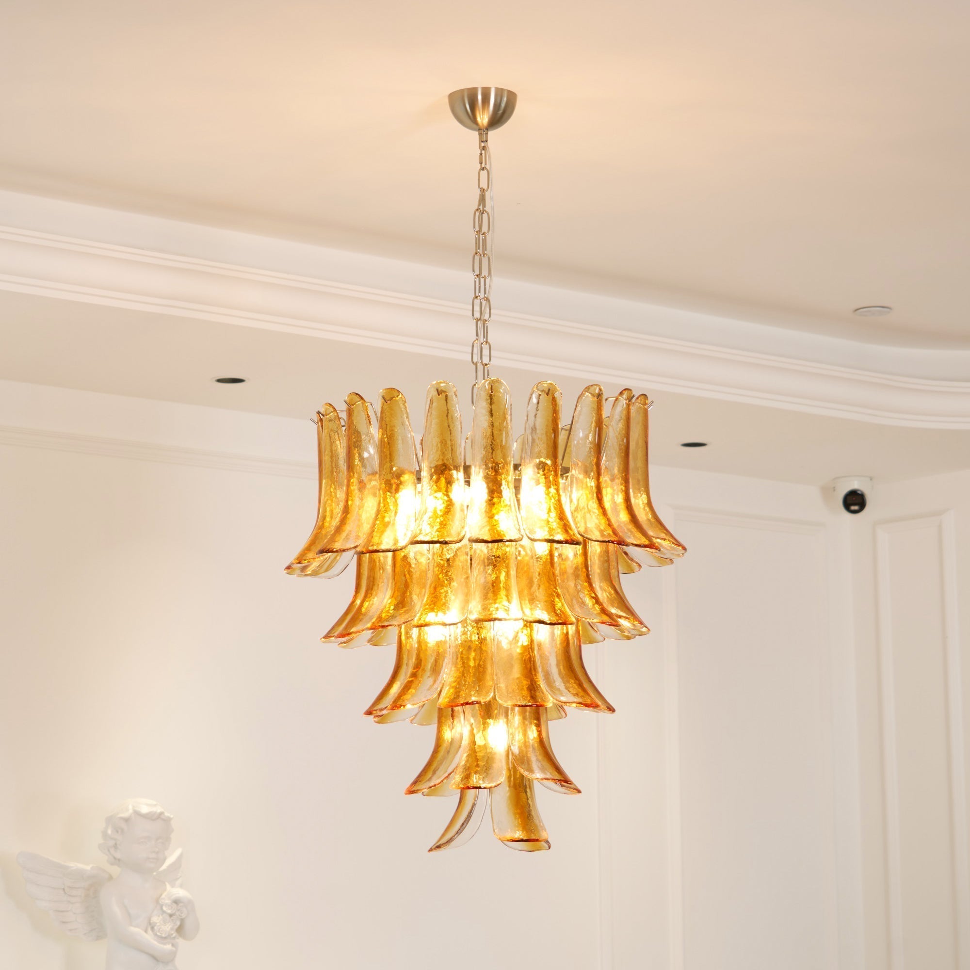 Kelly Murano Glass Chandeliers - Lamp Copper