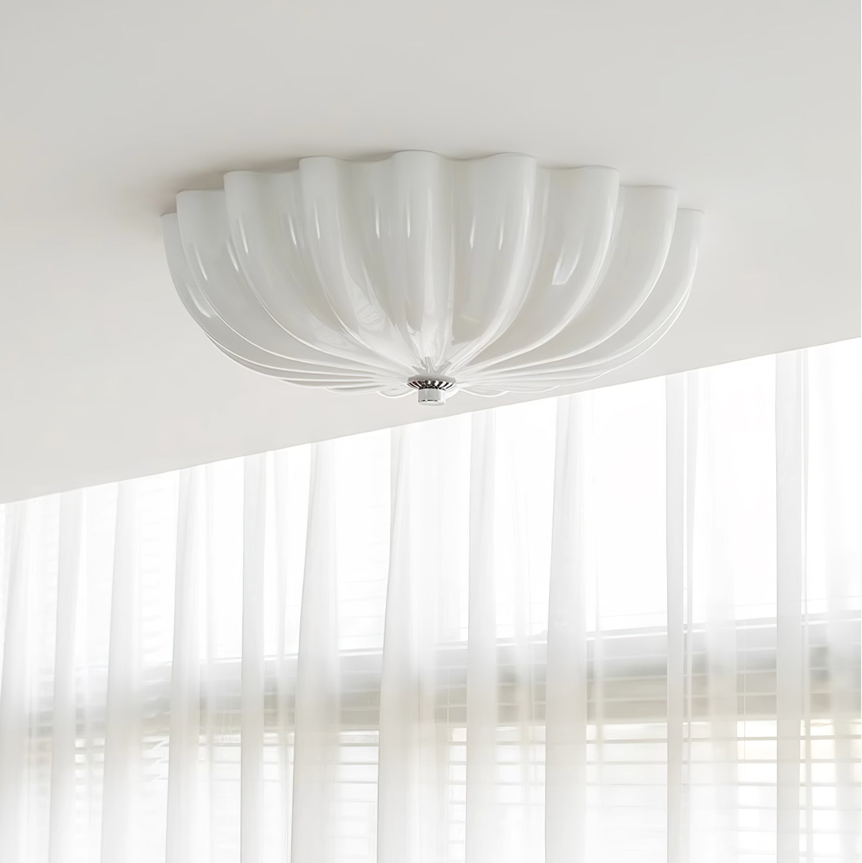 Wyna Blown Glass Ceiling Light - Lamp Copper