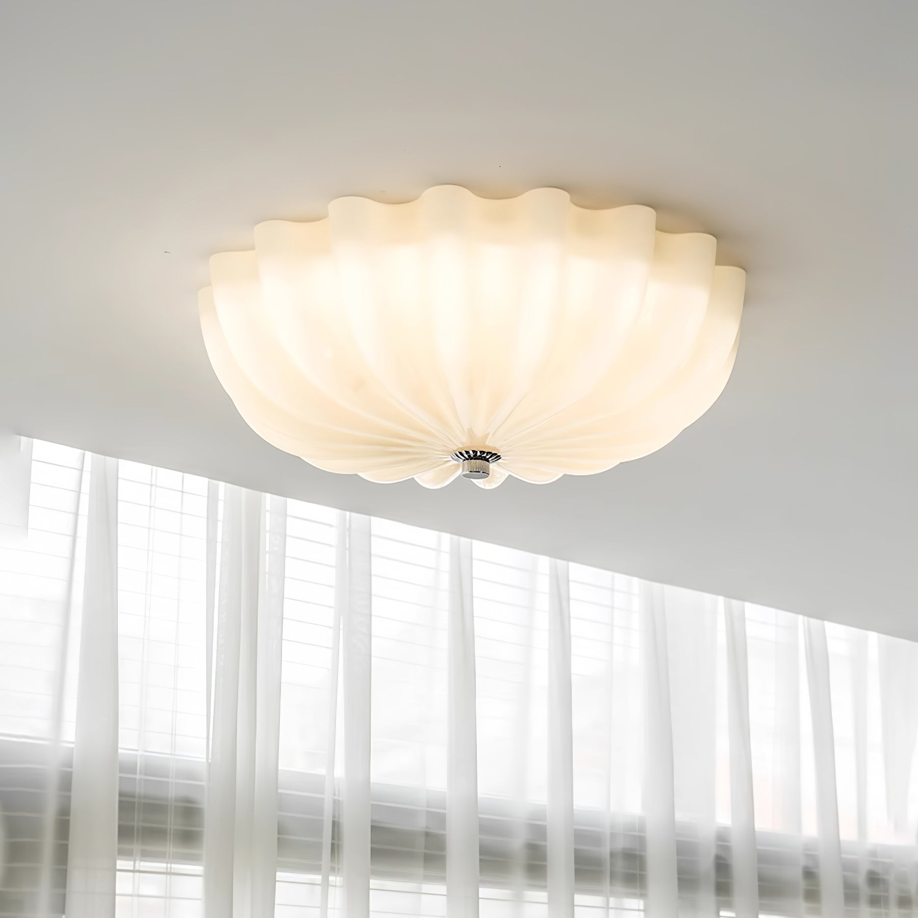 Wyna Blown Glass Ceiling Light - Lamp Copper