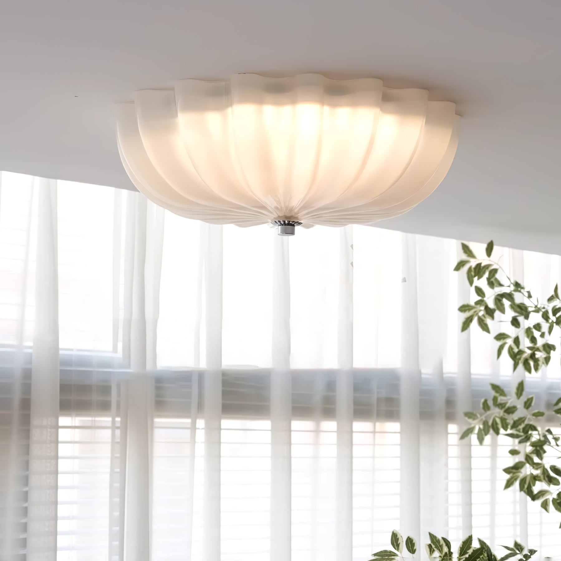 Wyna Blown Glass Ceiling Light - Lamp Copper