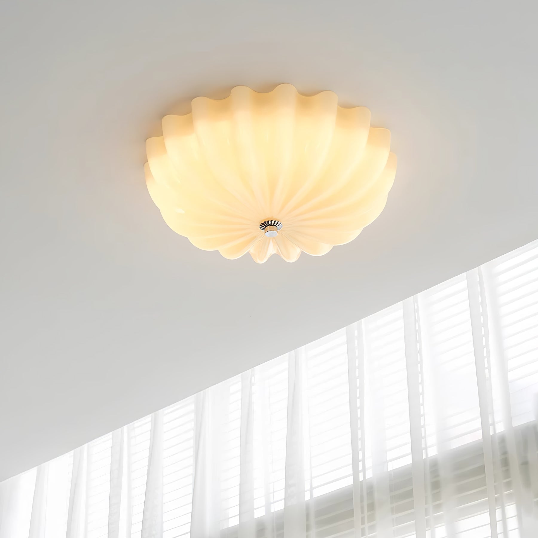 Wyna Blown Glass Ceiling Light - Lamp Copper