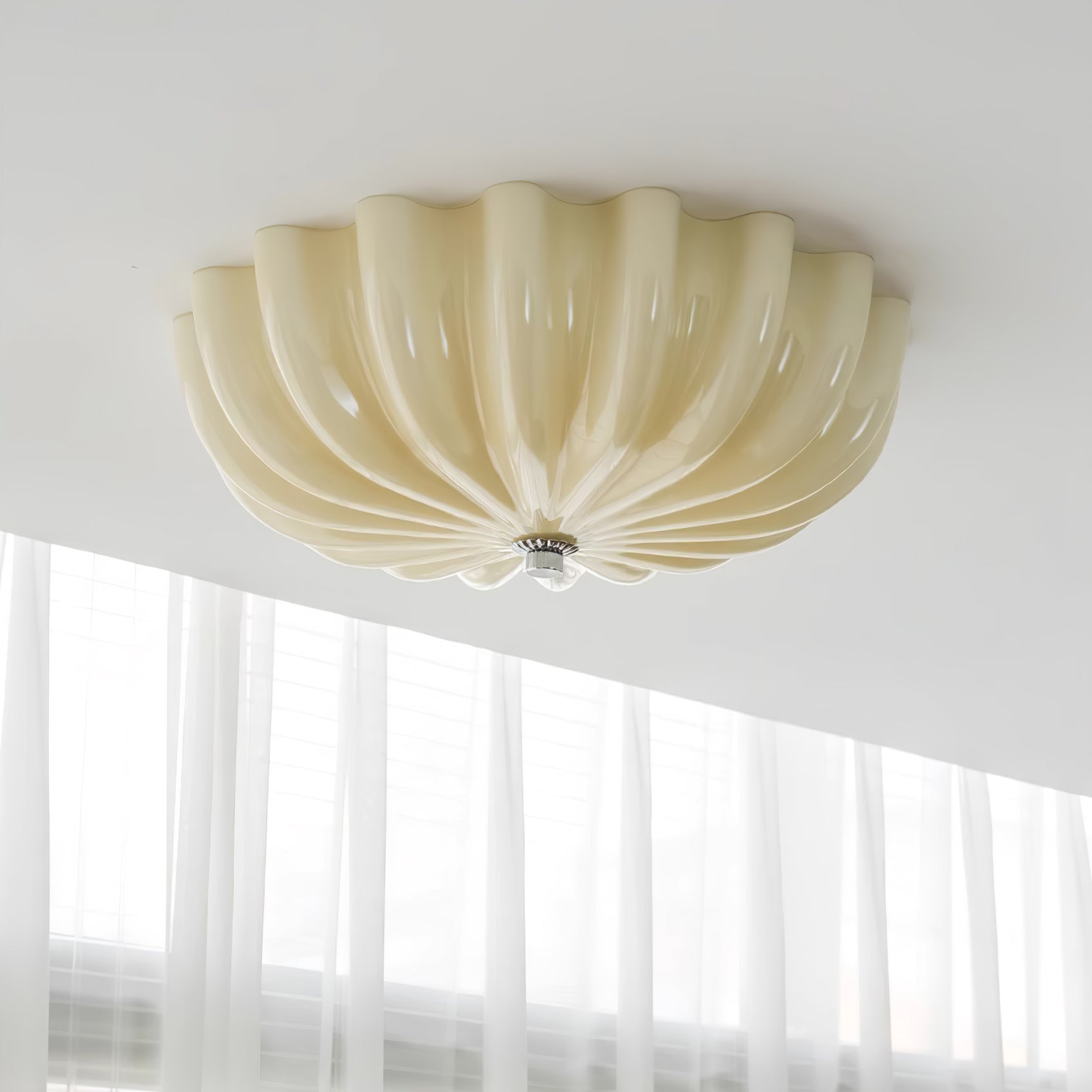Wyna Blown Glass Ceiling Light - Lamp Copper