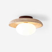 Mylie Travertine Ceiling Light - Lamp Copper