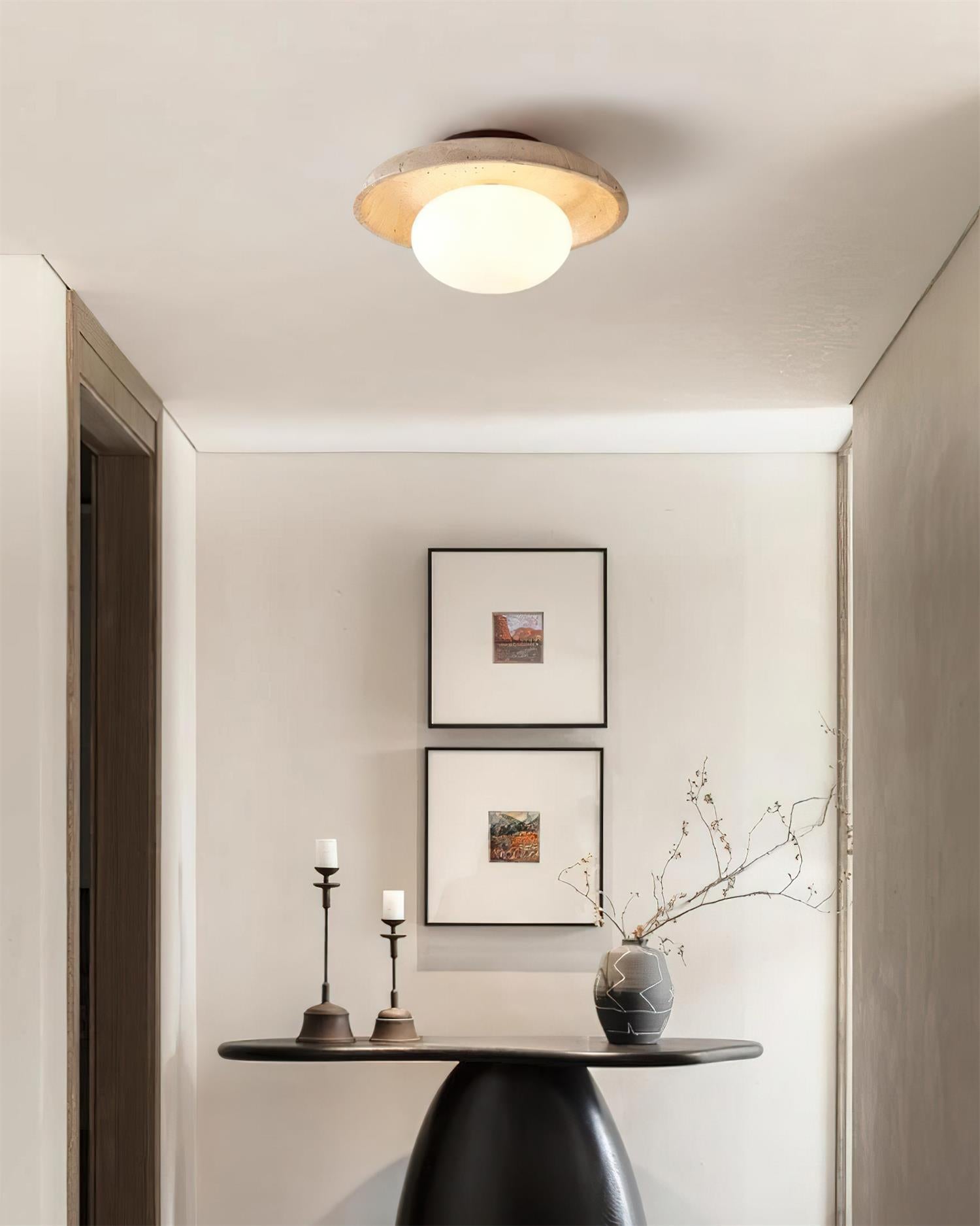 Mylie Travertine Ceiling Light - Lamp Copper