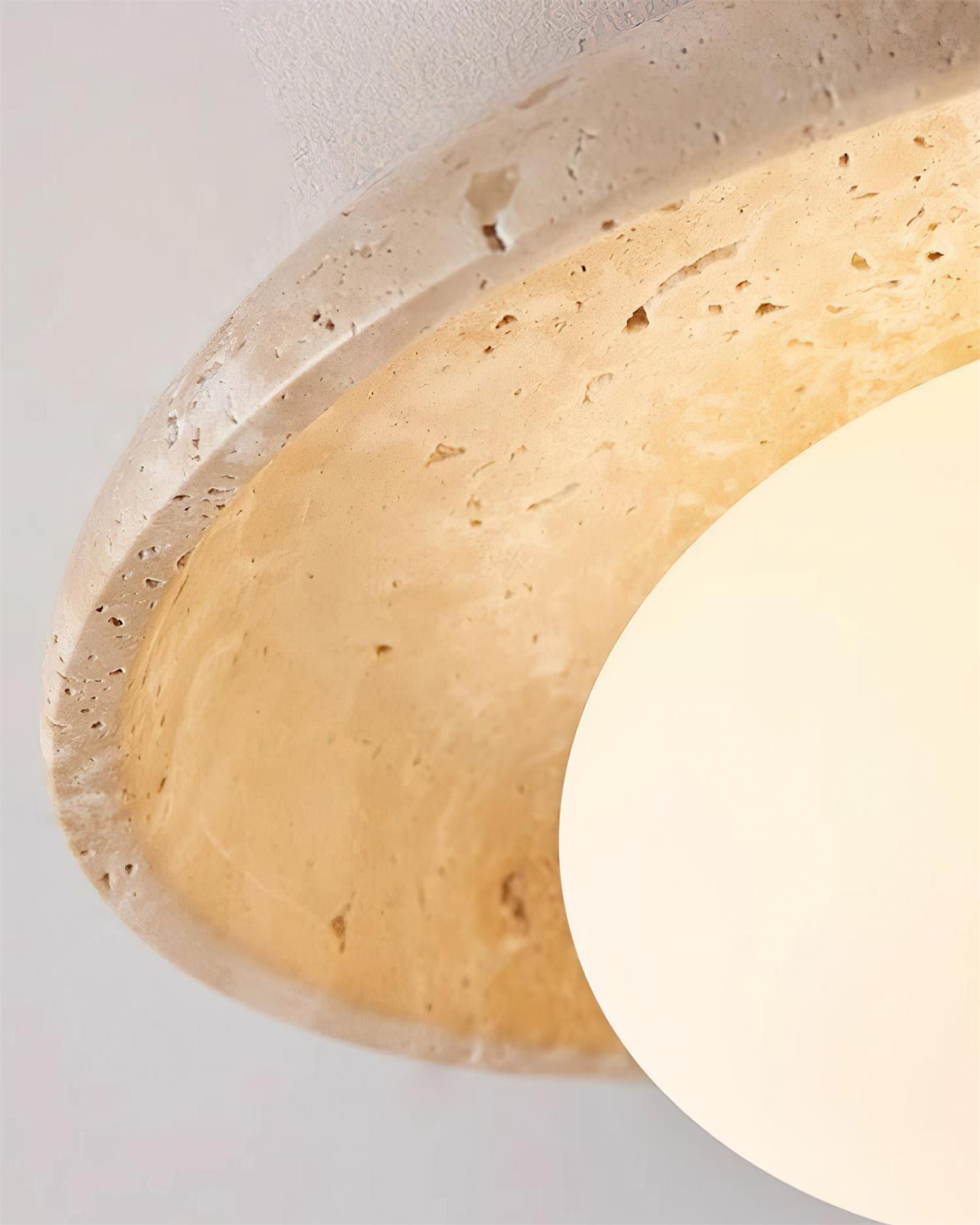 Mylie Travertine Ceiling Light - Lamp Copper
