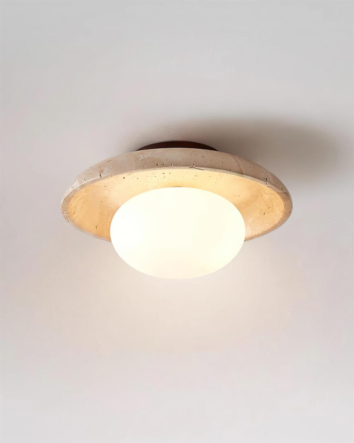 Mylie Travertine Ceiling Light - Lamp Copper