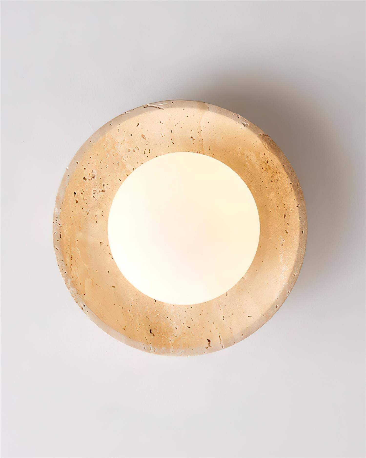 Mylie Travertine Ceiling Light - Lamp Copper