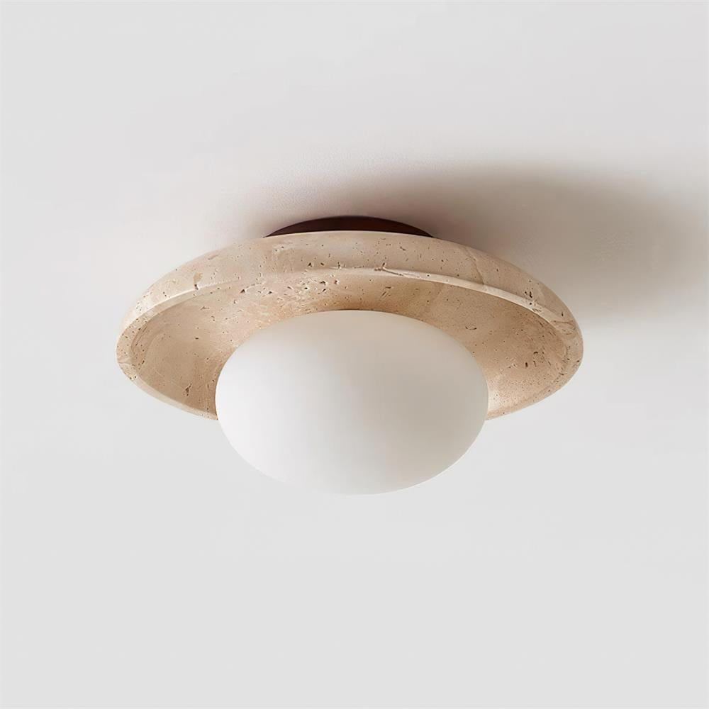 Mylie Travertine Ceiling Light - Lamp Copper