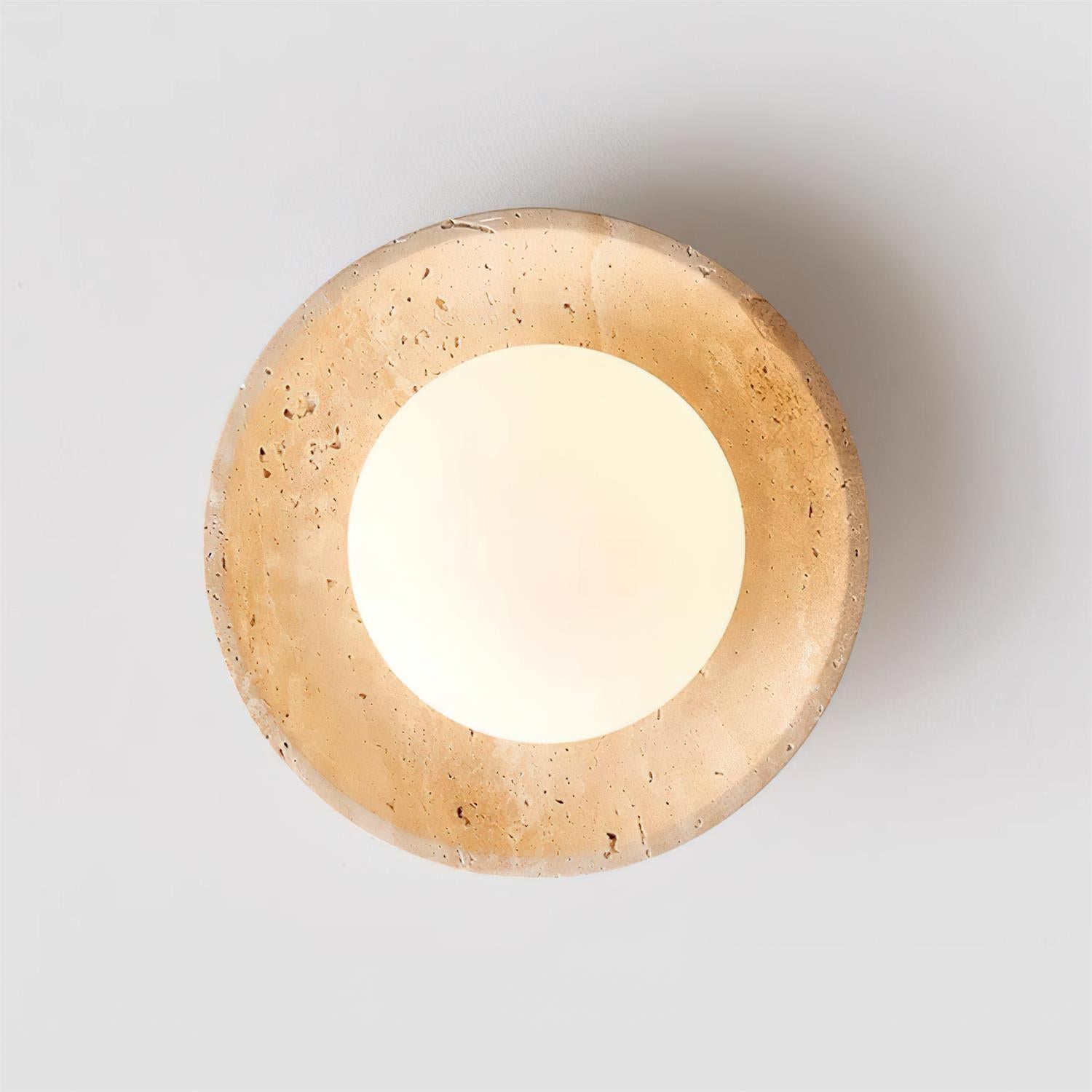 Mylie Travertine Ceiling Light - Lamp Copper