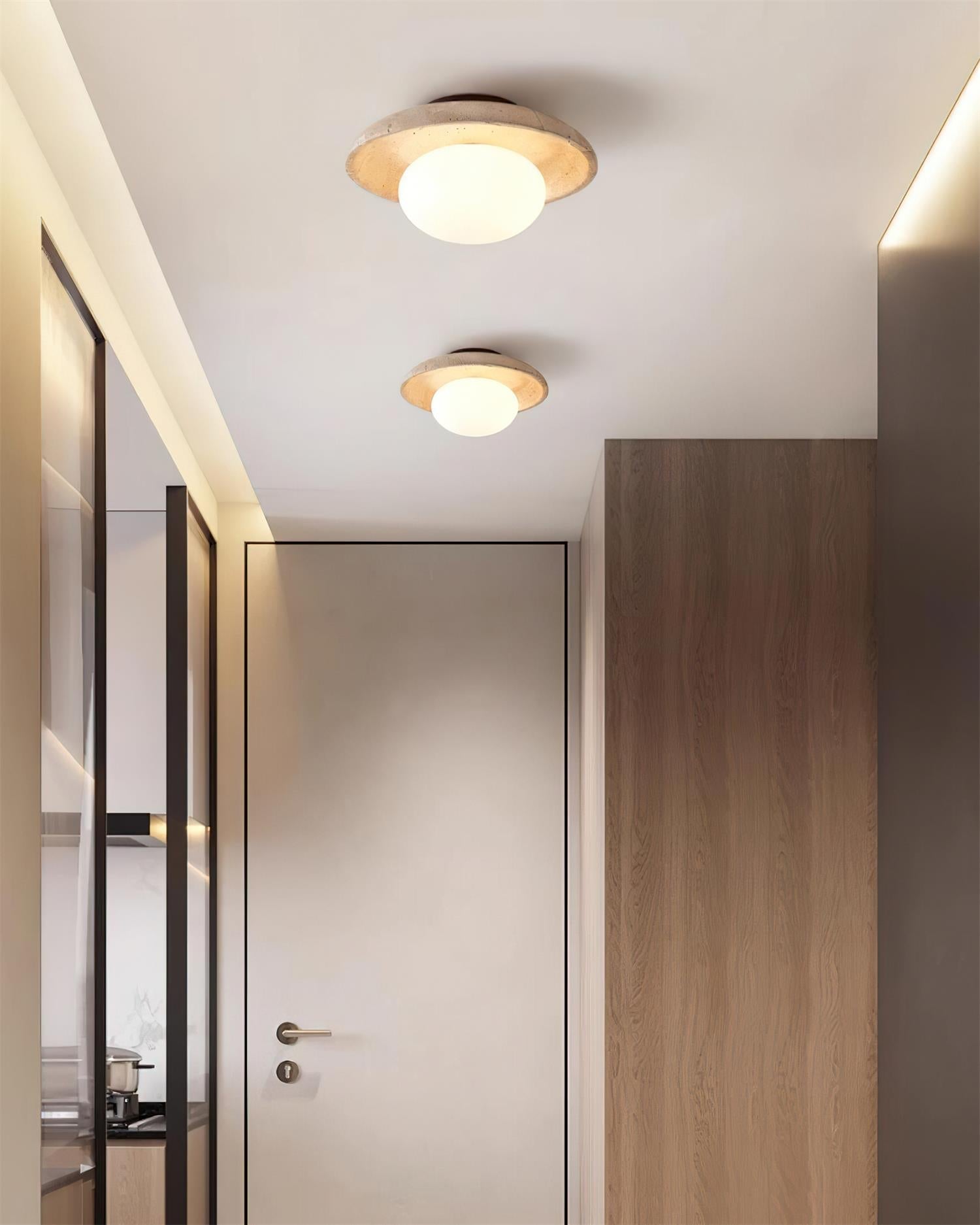 Mylie Travertine Ceiling Light - Lamp Copper