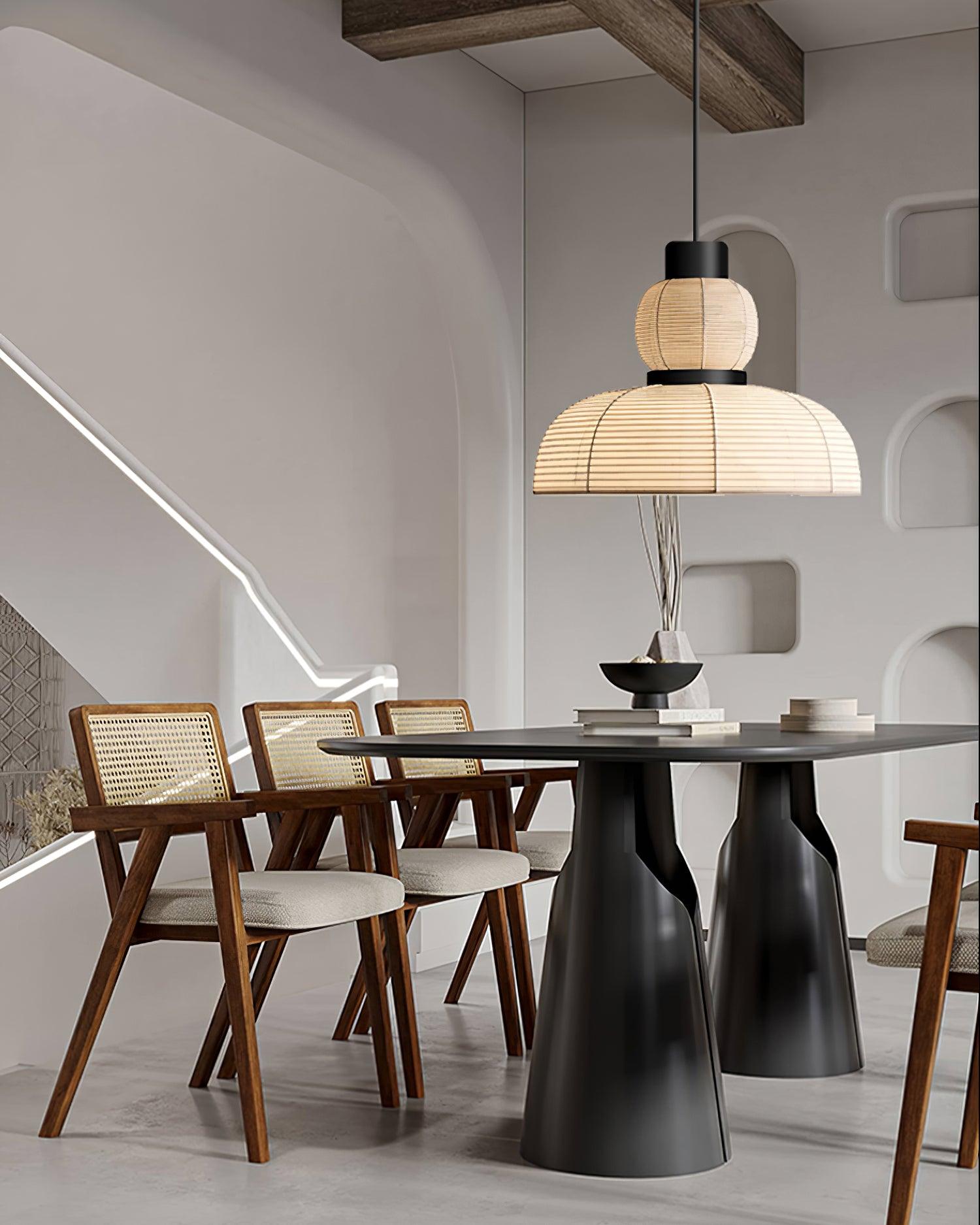 Pendant Lamp White Fabric Shade Black Cable Gentle Ambient Glow - Lamp Copper