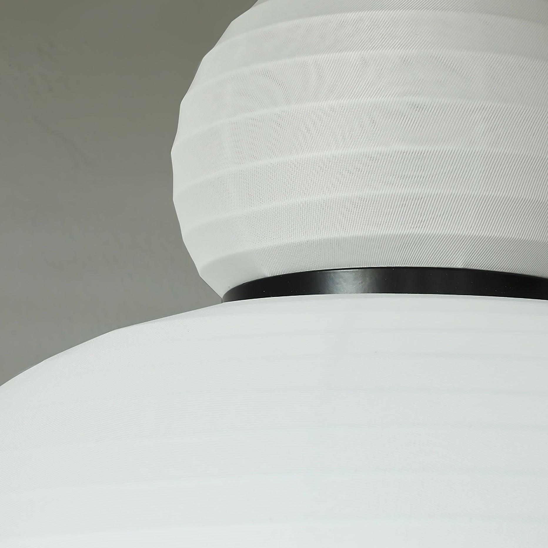 Pendant Lamp White Fabric Shade Black Cable Gentle Ambient Glow - Lamp Copper